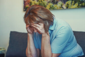 a depressed older woman in Las Vegas nursing home